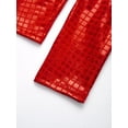thumbnail image 3 of TSSOE Kids Girls Boys Metallic Plaid Sequin Jazz Hip Hop Street Dance Gloves Arm Sleeves Accessories Red 2-6, 3 of 4