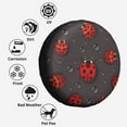thumbnail image 6 of Kll Red Ladybugs On Dark Background Tire Cover,Universal Wheel Tire Cover For Trailer, Rv, Suv, Truck,Camper And Many Vehicle,(16 Inch), 6 of 7