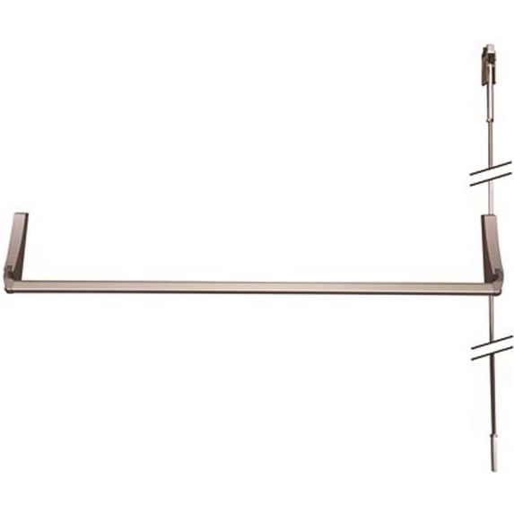 Falcon 199EO-44-P13-SU-HEX--PB48 36 in. 1990 Series Duranodic Bronze Cross Bar Exit Device with Concealed Vertical Rod