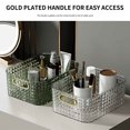 thumbnail image 3 of Pompotops Light Luxury Desktop Storage Box New Bathroom Bathroom Kitchen Cosmetics Lipstick Sundries ClassifiCation Transparent Storage Basket, Home Savings!, 3 of 7