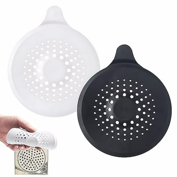 Protector de Drenaje Injueey 2 Piezas Silicona Duradera Blanco y Negro