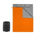 thumbnail image 1 of S SERENABLE Sac de Couchage Double 2 Personnes Sac de Couchage de Camping pour la Randonnée Activités de Plein Air Orange, 1 of 9