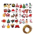 thumbnail image 2 of Mini Christmas Ornament 36Pcs Santa Snowman Reindeer Miniature Figurines for DIY Bell Earring Bracelet Jewelry Ornaments, 2 of 19