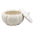 thumbnail image 3 of Ebros Ceramic Stoneware White Harvest Pumpkin Bowl With Lid 6"Diameter X 2 Pieces, 3 of 5