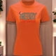 thumbnail image 3 of Playera Blusa Con Estampado Merry Christmas Estilo Animal Print Ropa Para Mujer Color Anaranjado Talla Mediana Marca Emil SaEs, 3 of 4