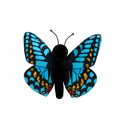 thumbnail image 2 of Realistic Butterfly Stuffed Plushie - Soft Cute Insect Kawaii Room Decor Gift(Blue), 2 of 6