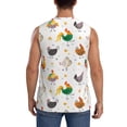 thumbnail image 4 of Lsque Funny Chicken Print Men's Cotton Blend Sleeveless Muscle Shirts (S-3XL)- Moisture Wicking, Odor Protection, UPF 30+,Medium, 4 of 8