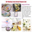 thumbnail image 2 of Yuarrent Juego de herramientas de flores secas, calcomanía de flores reales de maquillaje, materiales artesanales, etiqueta de espécimen prensado Decoración del hogar Blanco Yuarrent HA062473-01B, 2 of 6