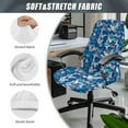 thumbnail image 6 of HELLHERO Butterfly Print Office Chair Cover, Spandex Removable Stretchable Desk Chair Covers 1 Piece, Rotating Chairs Slipcover Dustproof Blue, 6 of 7