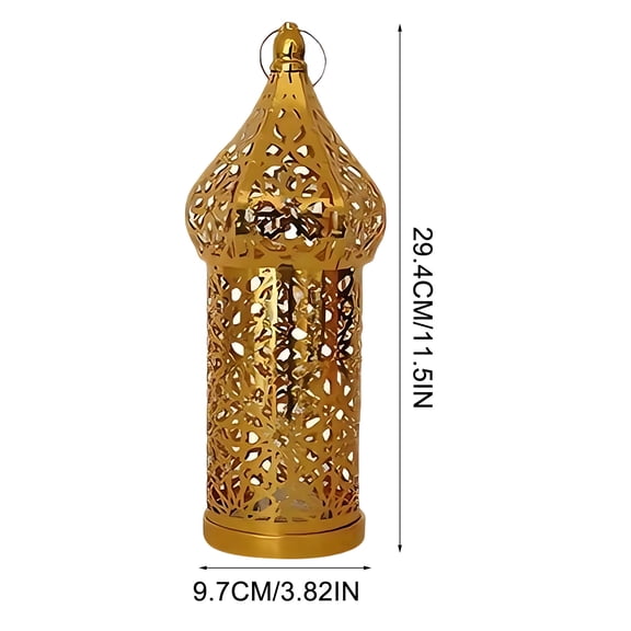 Decorative Metal Lantern Holder, Intricate Patterns Create Textured Shadows, Perfect for Home Decor, Ideal for Eid and Ramadan Celebrations, Great Gift for Friends and Family