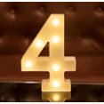 thumbnail image 2 of Lampara Decorativa / Luces Led/ 22cm /números Luminosos / NUMERO 4 DECO  PVC NUMERO LUMINOSO 4, 2 of 3