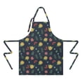 thumbnail image 2 of Pioneer Flower Floral Print Pattern Apron for Women and Men, Cotton Linen Waterproof with Pockets, Adjustable, 33x27 Inch for Kitchen, Gardening, BBQ, Salon, 2 of 6