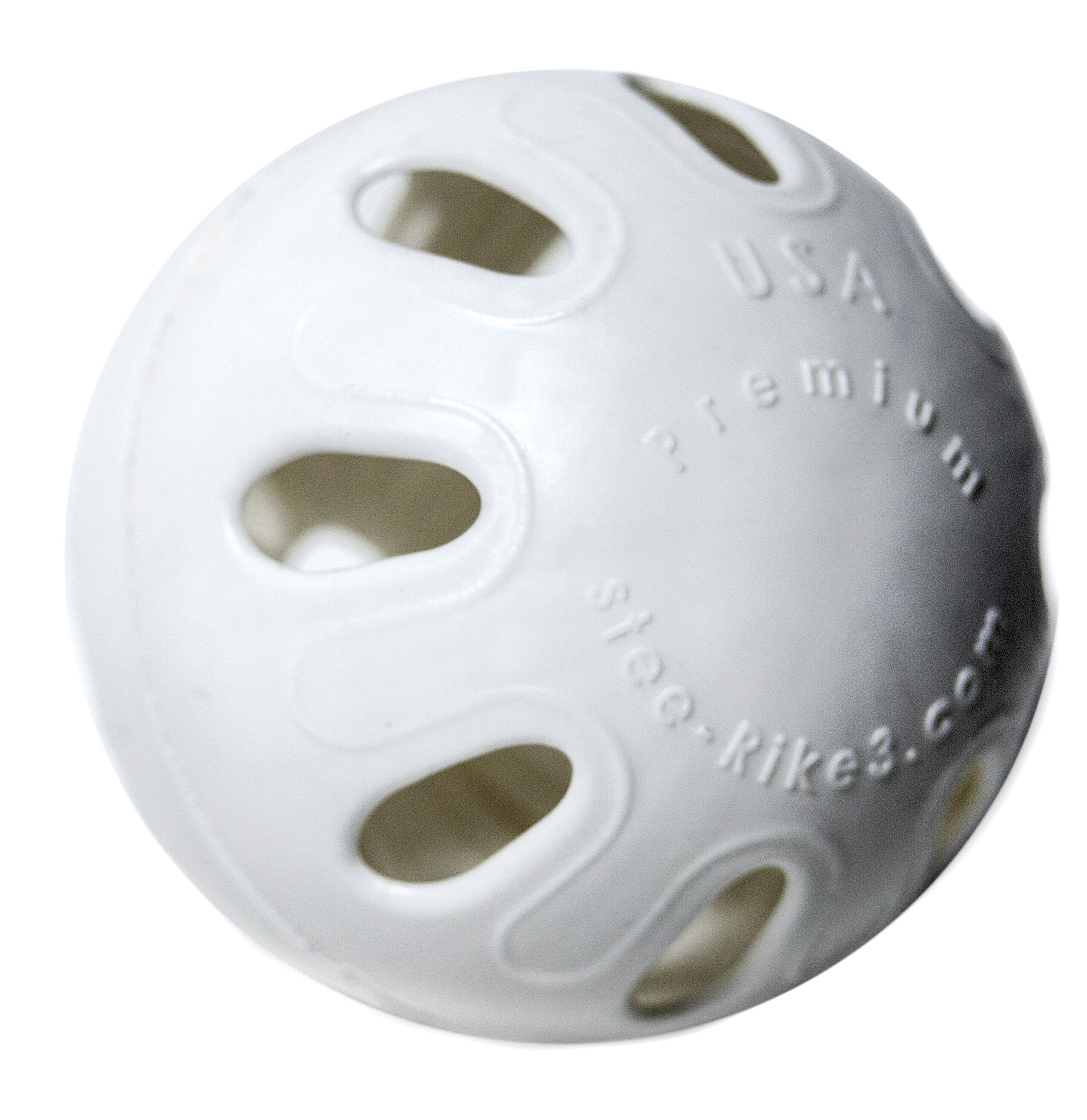 Stee-Rike 3 Premium Plastic Practice Baseballs, White & Red, 20-Pack with 4 Red Curve Balls, 1.5 lbs