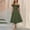 003 Green, variant on Women's Sleeveless Off-The-Shoulder Ruffle Maxi Dress A-Line Button Down Midi Swing Dress With Belt