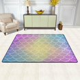 thumbnail image 3 of SKYSONIC Trendy Gradient Fish Scale Lightweight Carpet Mats Area Soft Rugs Floor Mat Doormat Decoration for Rooms Entrance 36x24 inches, 3 of 6