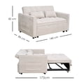 thumbnail image 2 of Ilios Innova | Sofá Cama Nova Beige 2 en 1, Diseño Moderno Multifuncional con Ruedas, Bolsillos Laterales y Cojines., 2 of 9