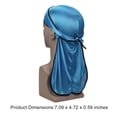 thumbnail image 5 of Tapón Silky Cap Bonnet Headwraps con cola larga La elasticidad Flexible Ajustable para ciclistas Hip-Hop Lovers Daily Decoration Blue Black Edge Scienceny AP008480-12B, 5 of 5