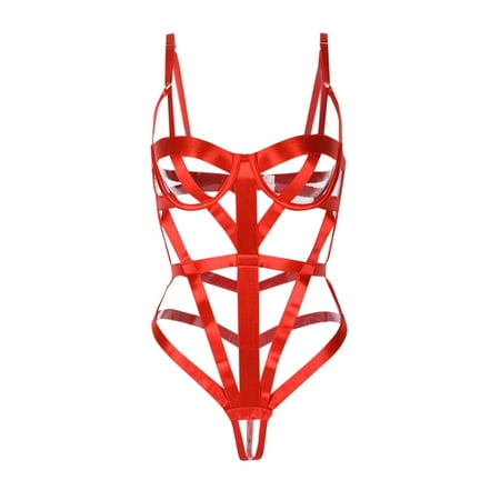 

〖TOTO〗Lingerie For Women Lanyard Hollowed Out Lingerie Set Bodysuit Set Teddy Lace Pajamas Lingerie Set