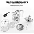 thumbnail image 4 of OVENTE 27 Ounce French Press Coffee & Tea Maker, Portable Pitcher w/Scoop, New- Silver FSD27P, 4 of 9