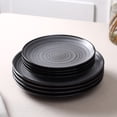 thumbnail image 5 of Stone Lain Dua Mid-Century Dinnerware Set Stoneware Black Service for 4, 12-Piece, 5 of 6