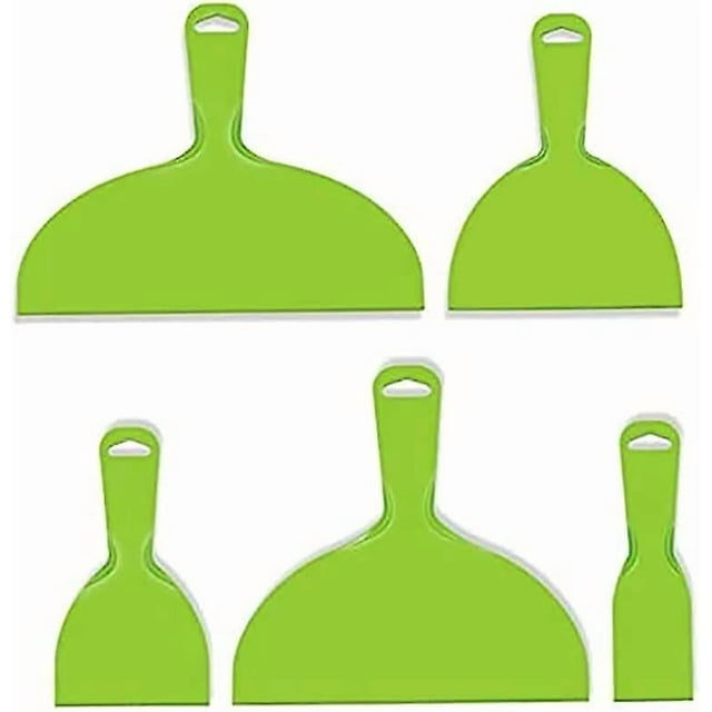 Spatula,5 PCS Plastic Wallpaper Scraper Putty Knives Drywall Blade Scraper Plastering Tools for Walls