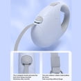 thumbnail image 3 of Nylon Strap Retractable Dog Leash, Medium Small Dog Automatic Traction Rope, Anti Slip Handle Per Walking Telescopic Tractor for Walking, Jogging, Hiking with Dogs, 3 of 7