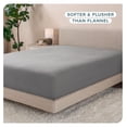 thumbnail image 2 of Super Soft Fleece Fitted Sheet - Twin Extra Long Size - Extra Plush Polar Fleece, No-Pilling - Deep Pocket - All Season Cozy Warmth (Twin XL, Light Grey), 2 of 5