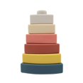 thumbnail image 1 of Milaget Stacking & Nesting Triangle Toy Soft Stacker 6 pcs Building Stacker Dark Color, 1 of 8