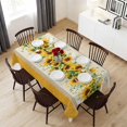 thumbnail image 6 of Sunflower Yellow Table Cloth Waterproof Tablecloths, Retro Southwest Country Plant Leaf Floral Tablecloth Dining Table Cover for Kitchen Party Tabletop Outdoor, Rectangle Tablecloth 54x108 Inch, 6 of 9
