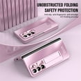 thumbnail image 2 of Case for Samsung Galaxy Z Fold 6, Plating Anti-Scratch Shockproof Glossy Hard PC Ultra Slim with Screen Protector Anti-Scratch Phone Case Cover Women Men for Samsung Galaxy Z Fold 6 - Pink, 2 of 7