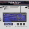 thumbnail image 2 of Teclado Rii RK900Pro con cable USB retroiluminado con letra grande, 2 of 8