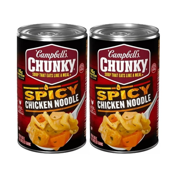 Campbells Chunky Spicy Chicken Noodle Soup - 18.6oz - Pack of 2