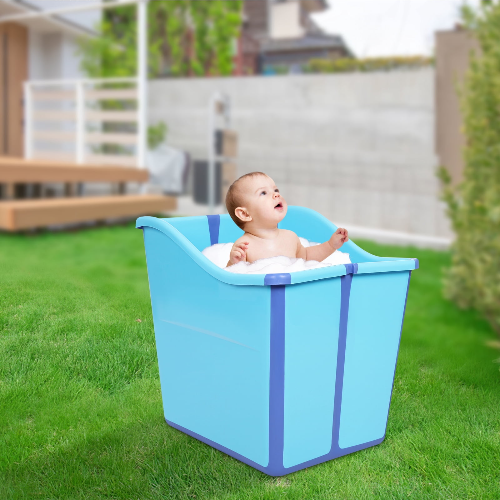 Home Portable Bathtub,Foldable Mini Bathtub for Children,Kids Folding Water Tub Sauna Spa Soaking Bath Bathtub Collapsible Bathtub -22.45gal