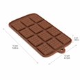 thumbnail image 3 of Chocolate Bar Silicone Mold Tray for Homemade Candy Making Flexible Non Stick Break Apart Protein Bar Pan for Professional Confectionery and Baking 6x5 Inch, 3 of 6