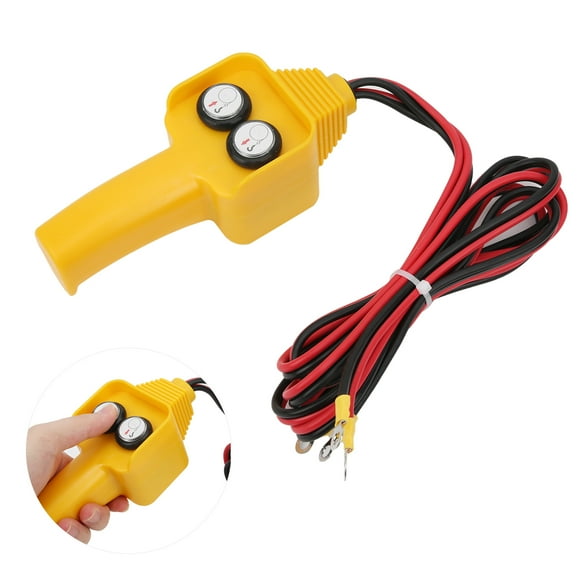 1./4.3ft Winch Control Handle Winch Hand Control Assembly Winch Wired Controller Hand Control Assembly Push Button Style 12V For Capstan 1500lbs-5000lbs