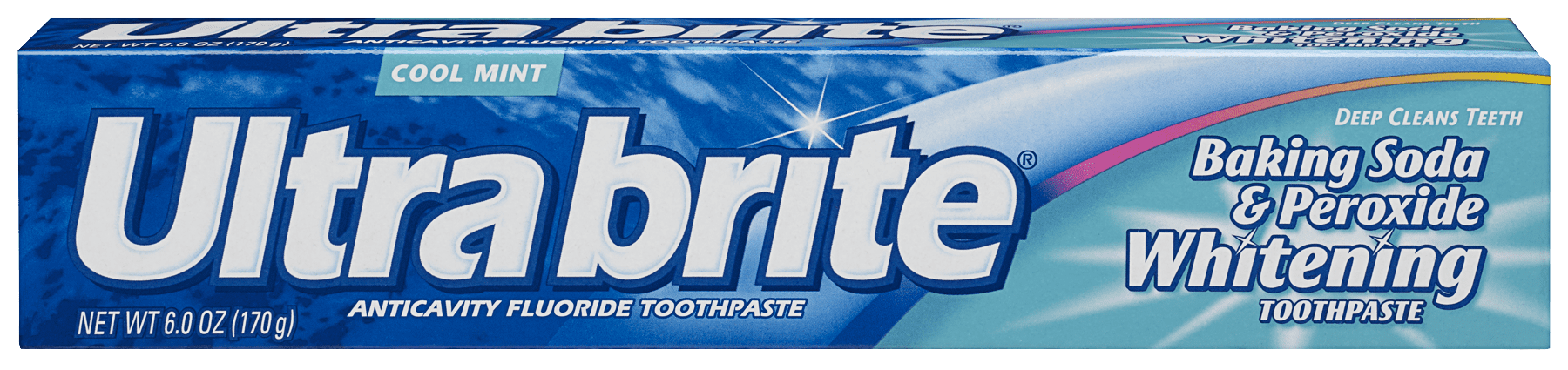 ultrabrite cool mint baking soda and peroxide whitening toothpaste