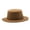 Khaki, variant on Fedora Hats for Men Women, Wide Brim Flat top Hats Boater Hat, Pin and Hoop Decor Jazz Cap