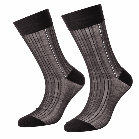 FLORNIX 5 Pairs Men'S Silk Sheer Dress Socks Breathable Ultra Thin Nylon Socks Summer Dry Fit Work Business Socks Brown(Men's Shoe Size 7–10.5)