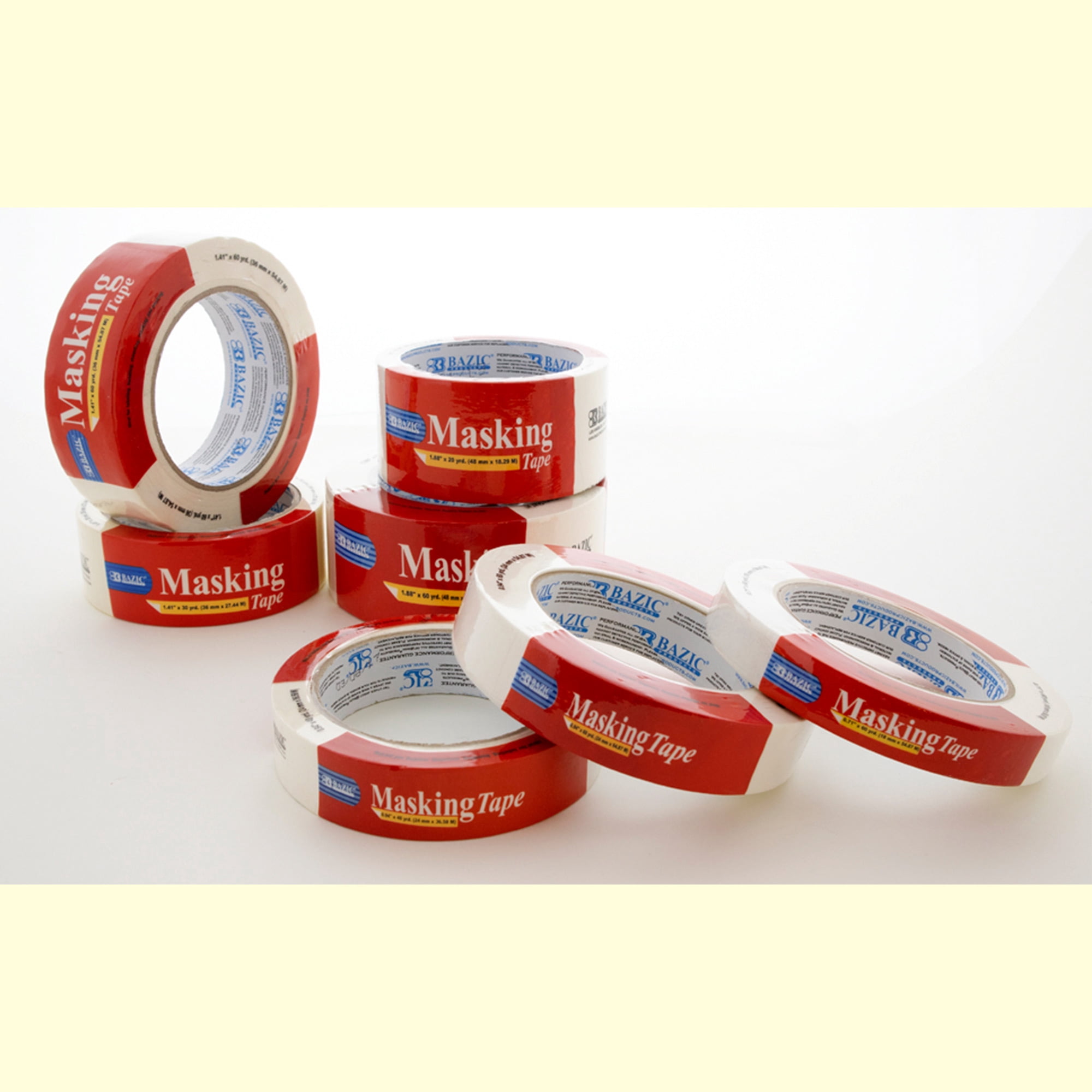 BAZIC General Purpose Masking Tape 1.41" X 2160" (60 Yards), 24-Pack
