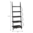 thumbnail image 4 of Pemberly Row Ladder Bookshelf in Black Wood Finish, 4 of 4
