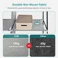 thumbnail image 4 of Portable Wardrobe Closet, 41 inch Wide Non-Woven Clothes Storage Organizer with Hanging Rail and 6 Shelves,  (41.3 x 17.7 x 66.9 inch, Grey), 4 of 7