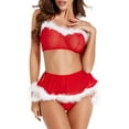 thumbnail image 1 of HSHMT Noël Femmes sous-Vêtements Aguichant Épais Ensemble Épices Tentation sous-Vêtements+culottes sous-Vêtements Rouges P, 1 of 6