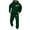 Dark Green, variant on Men's Casual Hoodie and Jogger Set, Letter Print Sweatsuit for Everyday Wear, Spring Fall Winter Track Suit, 2-Piece Athletic Gym Activewear Lounge Set