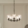 thumbnail image 6 of Kichler Winslow 5 Light Black Contemporary Chandelier with Clear Seeded Glass, 6 of 11
