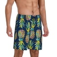 thumbnail image 2 of Gaeub Colorful Pineapples Print Men's Short Pajama Pants, Sleep Shorts, Household Pants, Casual Pants with Pockets-3X-Large, 2 of 6