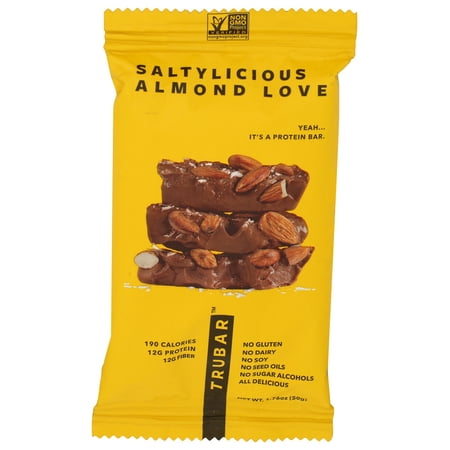 (Pack Of 24) TRUBAR Bar Saltylicious Almond Love 1.76 Oz