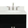 thumbnail image 5 of Ariel Hamlet 66 Inch Double Oval Sink Bathroom Vanity With Carrara White Quartz Countertop 1.5 Edge In Black, 5 of 11