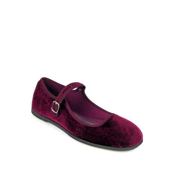 Nature Breeze Mary Jane Women's Flats in Wine