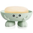 thumbnail image 1 of Soporte de jabón, lindo plato de jabón para niños, niños creativos y encantadores bandeja de jabón para la bandeja de jabón para la ducha Countap de cocina - Verde Sincero  Producto electrónico, 1 of 6