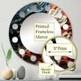 thumbnail image 3 of Designart "USA Flag in Modern Style II" Flags Round Wall Mirror - Floral Oval Printed Decorative Oversized Mirror - Multiple Color Options, 3 of 4